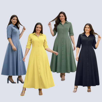 VESTIDOS CAMISERO LARGO